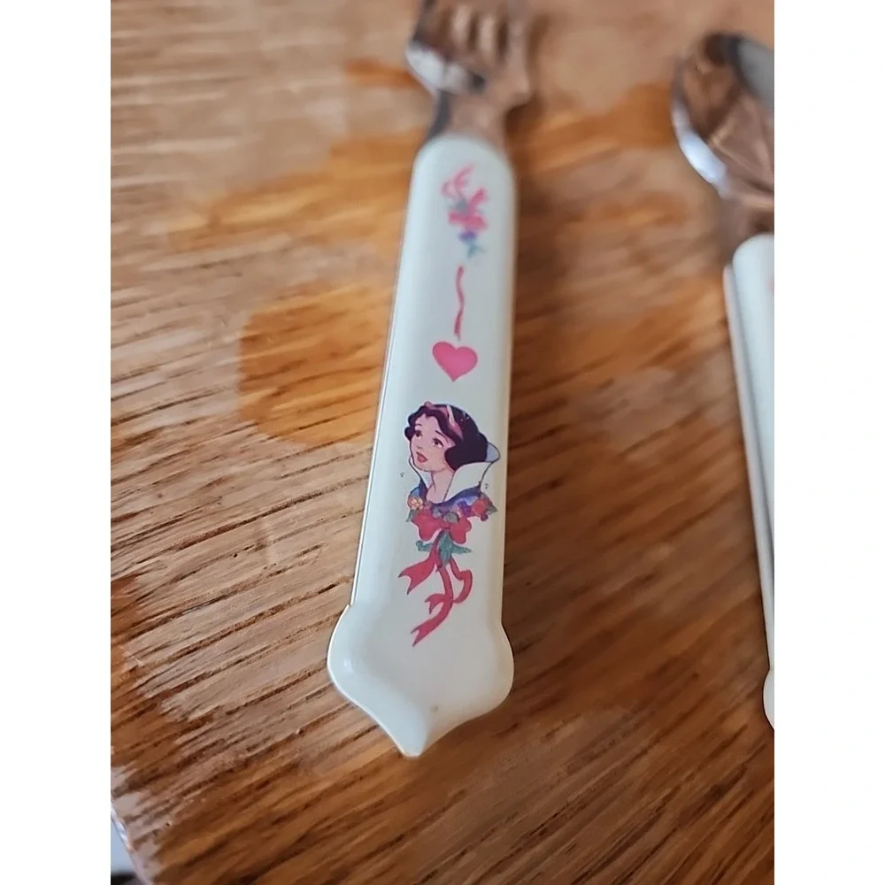 Vintage Walt‎ Disney Snow White SELANDIA Child Fork And Spoon Set Of 2 CA 91355